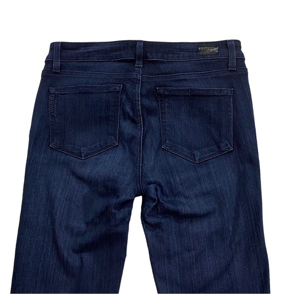 Paige Skyline Skinny in Georgie Wash Women Jeans Sz 28 x27 Dark Whiskered Denim - Picture 10 of 16